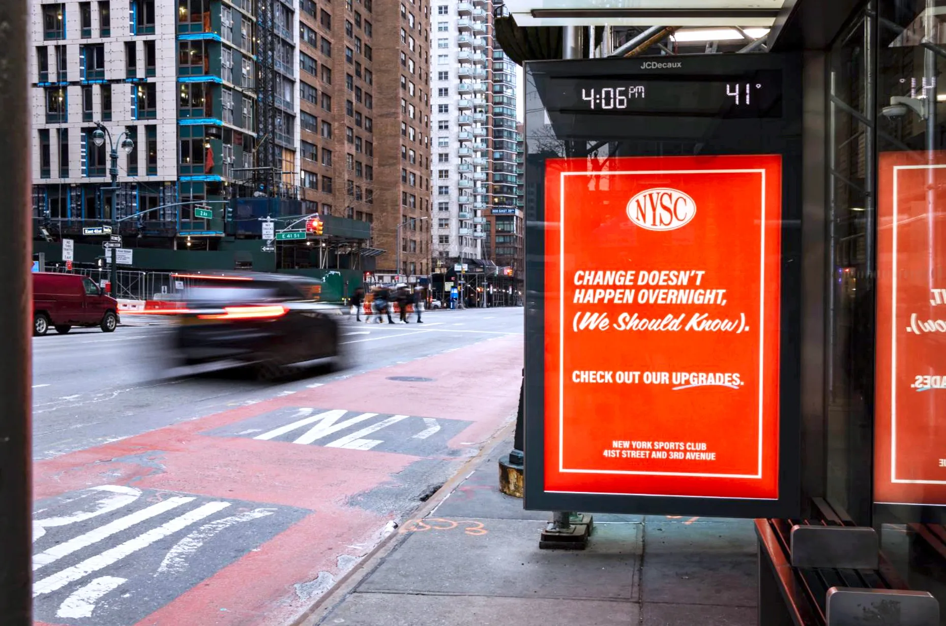 Red NYSC bus shelter ad: Change doesn't happen overnight (we should know)