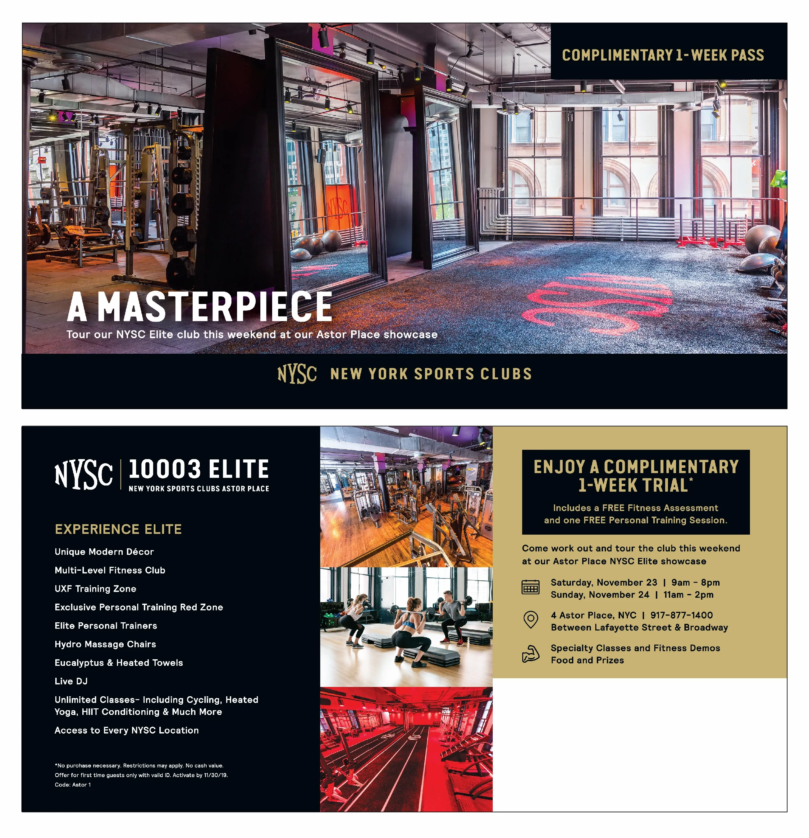 NYSC 10003 Elite mailer: A masterpiece, with a complimentary one-week trial offer