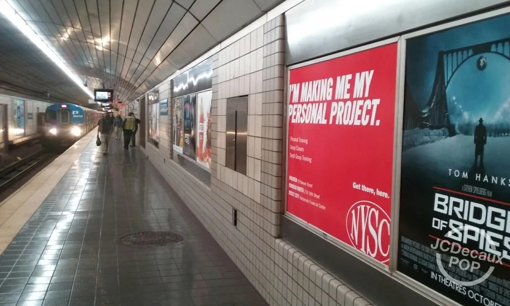 Penn Station corridor with NYSC posters: I'm making me my personal project