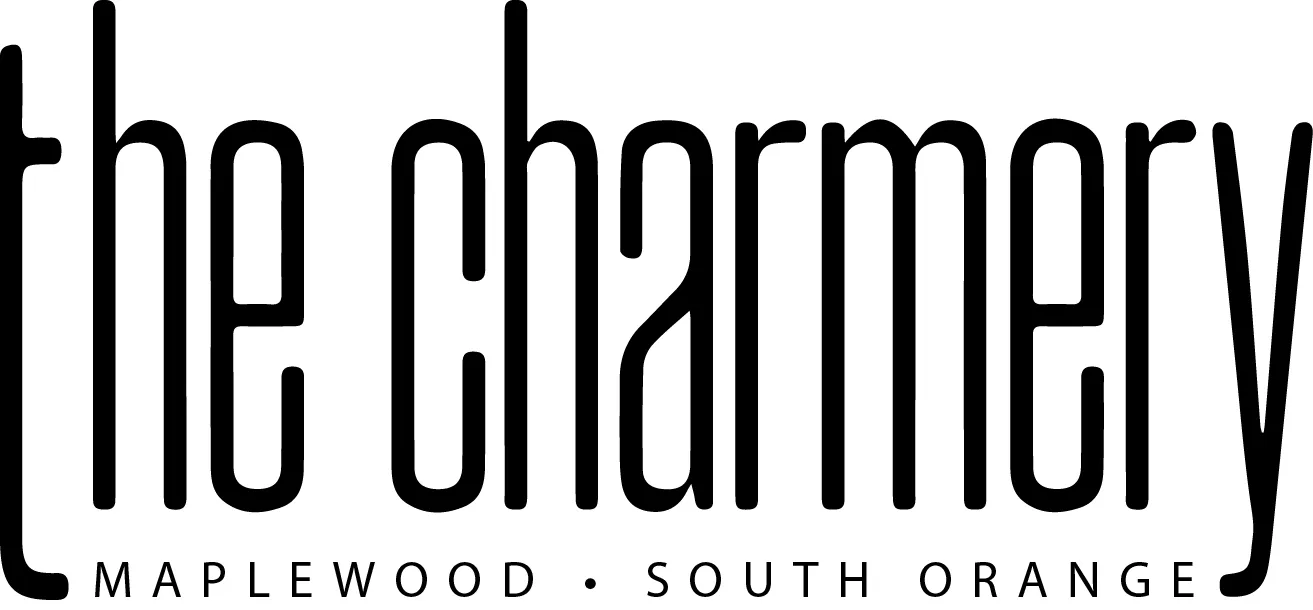 The Charmery logo: tall condensed wordmark with Maplewood and South Orange
